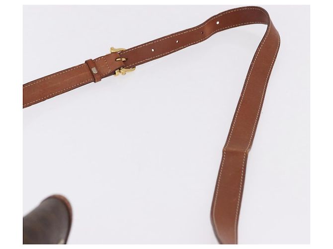 Céline CELINE Macadam Canvas Shoulder Bag PVC Leather Brown Gold - vista 8