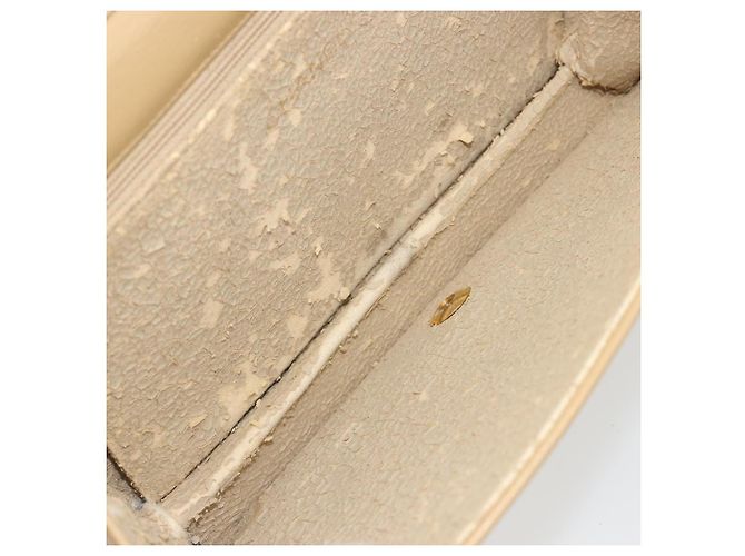 CHANEL Bolso de hombro Matelassé con cadena en piel de cordero beige y CC dorado - vista 19