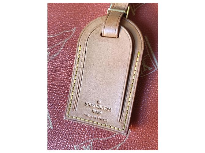 Borsa da viaggio Louis Vuitton America's Cup in tela Monogram marrone e pelle naturale Rosso - vista 3