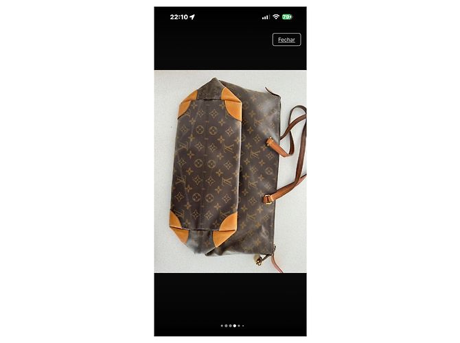 Borsa Louis Vuitton Deauville Monogram Canvas Marrone Monogramma - vista 4