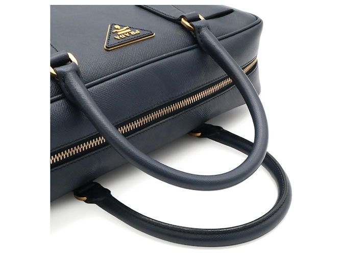 Borsa Prada in pelle Saffiano blu navy - vista 5
