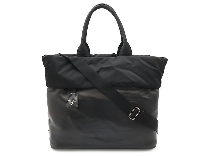 Borsa Tote e a Tracolla Reversibile Prada Nero - vista 2