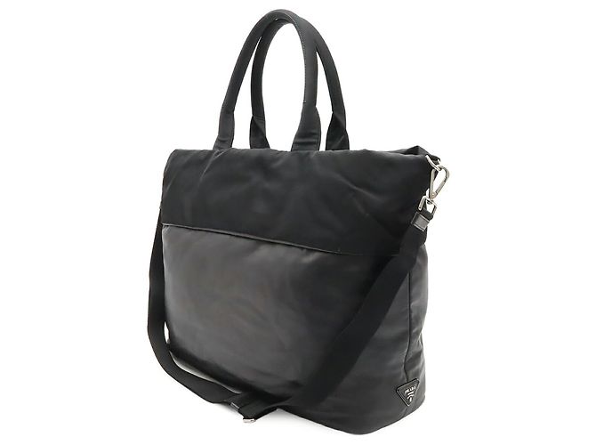 Borsa Tote e a Tracolla Reversibile Prada Nero - vista 3