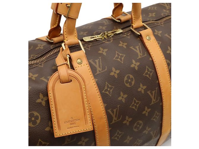 Louis Vuitton Monogram Keepall Bandoulière 50 Boston Bag Marrone - vista 6