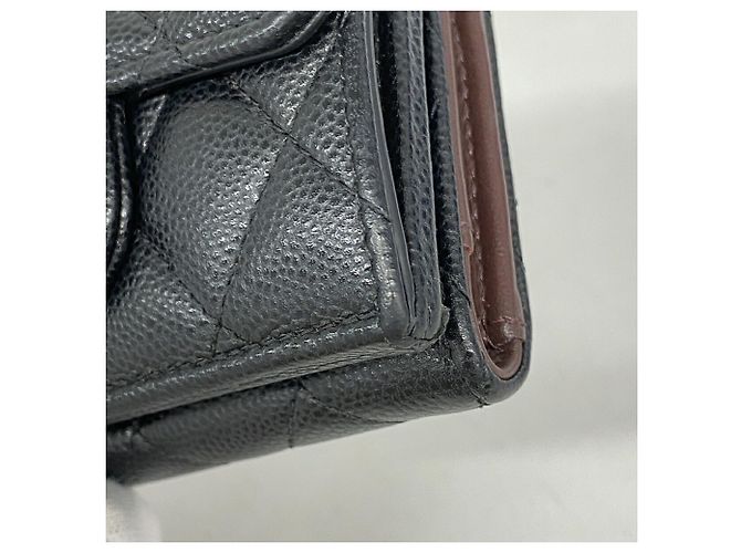 Portafoglio tri-fold Chanel in nero - vista 5