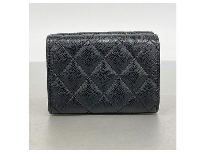 Portafoglio tri-fold Chanel in nero - vista 7