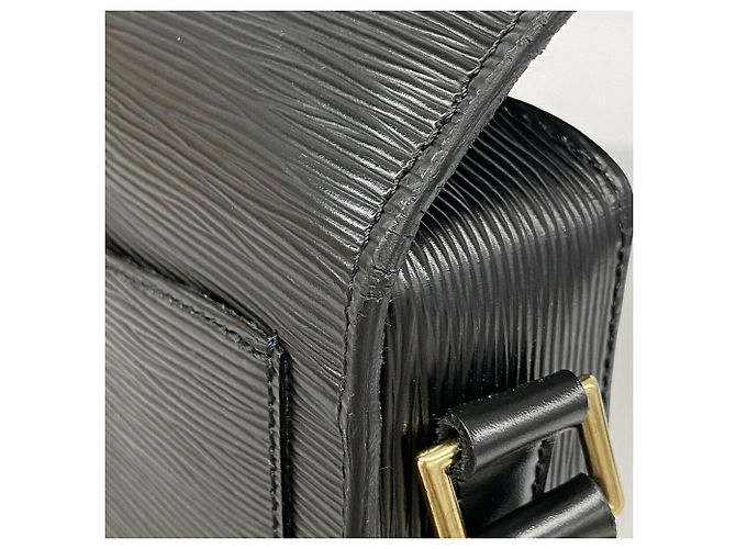 Borsa a tracolla Louis Vuitton Epi Cartouchiere Nero - vista 7