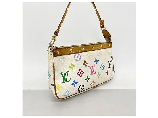 Louis Vuitton Monogram Multicolor Pochette Accessoires M92649 Bianco - vista 2