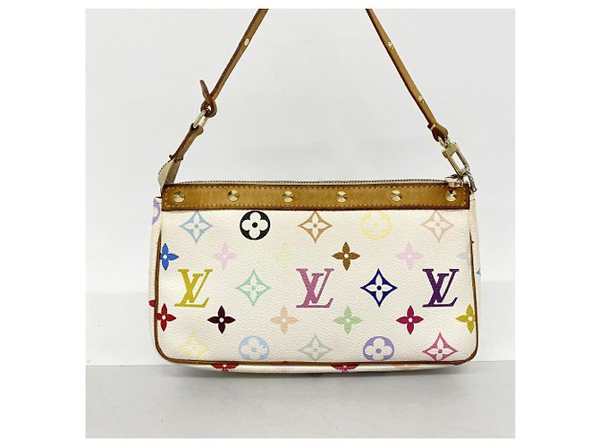 Louis Vuitton Monogram Multicolor Pochette Accessoires M92649 Bianco - vista 9