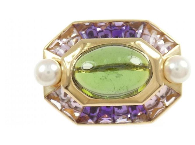 Chanel American Ring Gold Amethyst Turmalin Golden - Ansicht 2