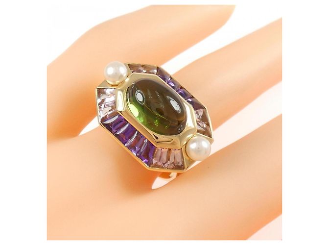 Chanel American Ring Gold Amethyst Turmalin Golden - Ansicht 5