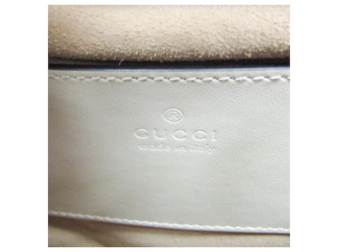 Borsa a tracolla con catena Gucci GG Marmont Bianco - vista 18