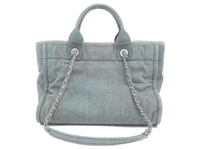 Borsa Chanel Deauville Line AS3257 Blu - vista 2