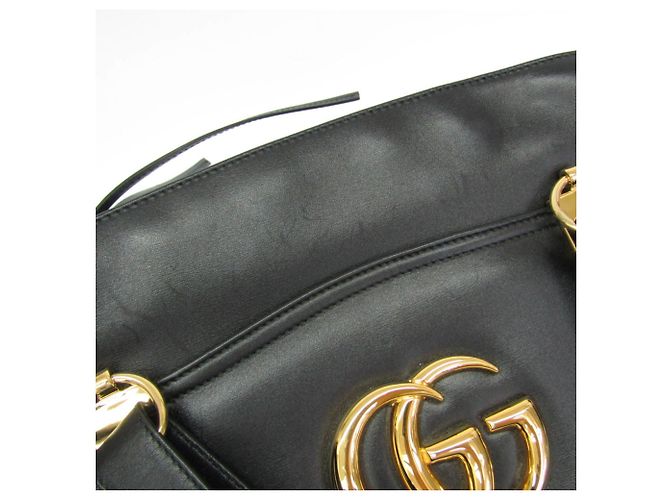 Borsa a mano Gucci GG Marmont Arli Large in pelle Nero - vista 8
