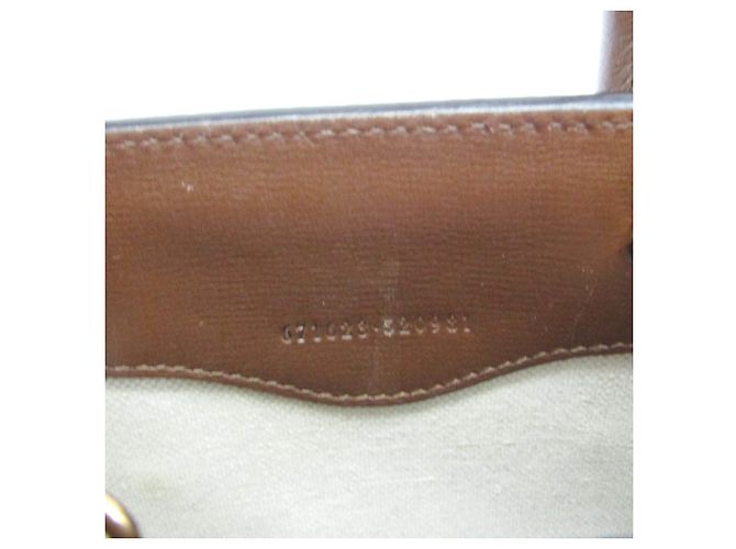 Borsa a mano in pelle Gucci Interlocking G Marrone Beige - vista 16