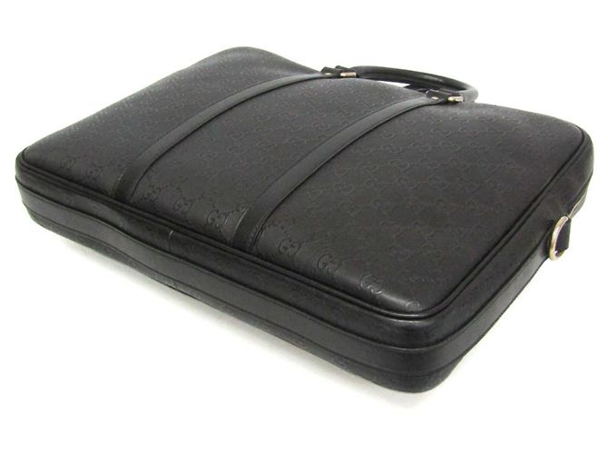 Borsetta in pelle da uomo Gucci GG embossed Nero - vista 2