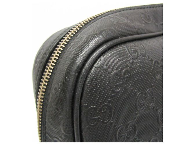 Borsetta in pelle da uomo Gucci GG embossed Nero - vista 9
