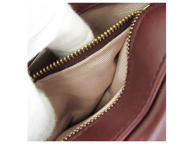 Borsa a tracolla in pelle Gucci GG Marmont Ally Bordò - vista 17