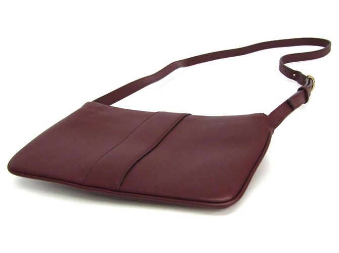 Borsa a tracolla in pelle Gucci GG Marmont Ally Bordò - vista 2