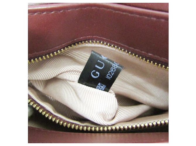Borsa a tracolla in pelle Gucci GG Marmont Ally Bordò - vista 20