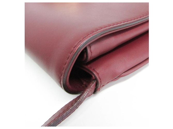 Borsa a tracolla in pelle Gucci GG Marmont Ally Bordò - vista 9