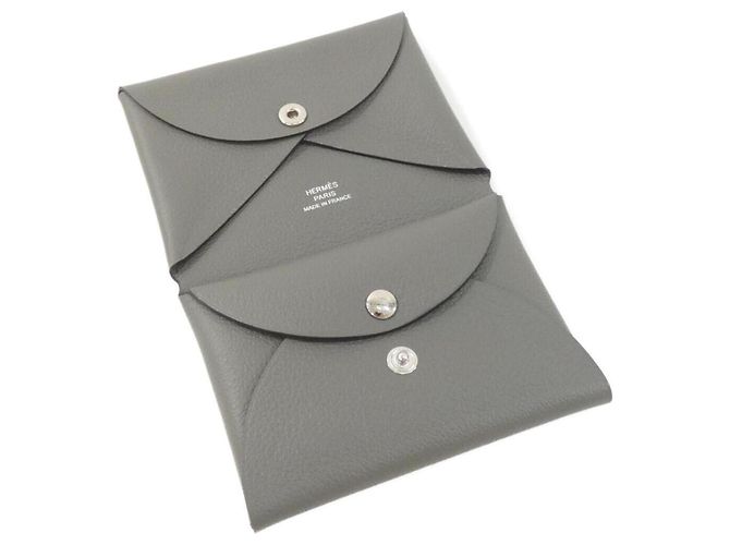 Hermès Hermes Calvi Duo Wallet/Coin Case Brown - view 2