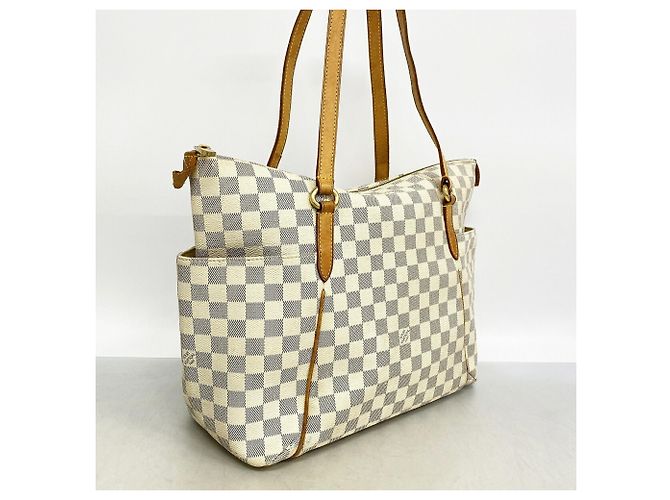 Borsa Tote Louis Vuitton Damier Azur Totally MM Bianco - vista 2