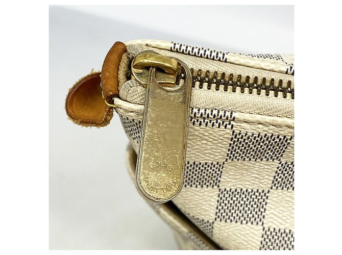 Borsa Tote Louis Vuitton Damier Azur Totally MM Bianco - vista 8