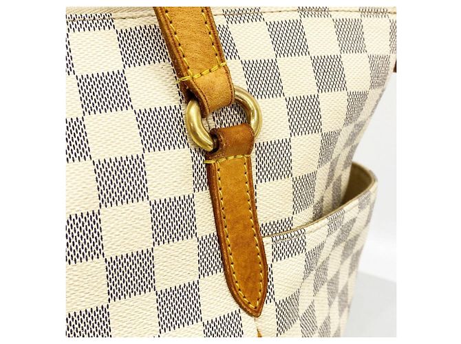 Borsa Tote Louis Vuitton Damier Azur Totally MM Bianco - vista 9