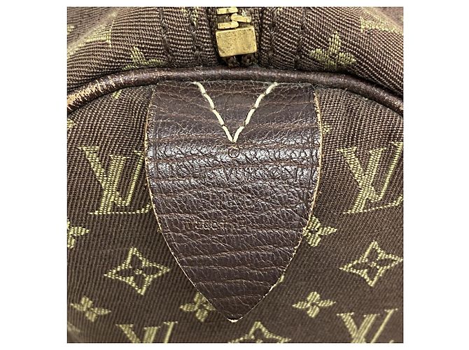 Borsa Louis Vuitton Monogram Mini Lin Speedy 30 Damier ebene - vista 5
