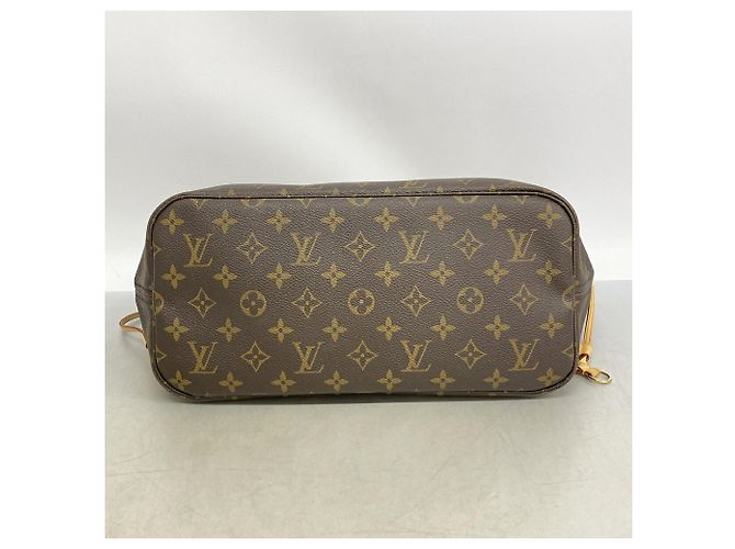 Borsa Tote Louis Vuitton Monogram Neverfull MM Marrone - vista 3