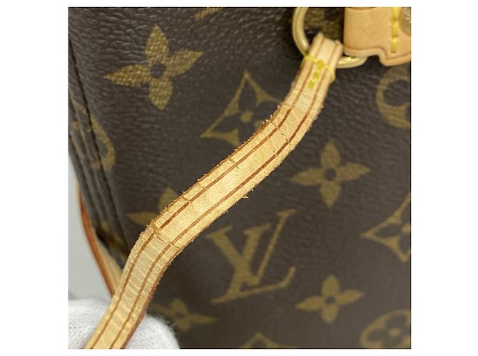 Borsa Tote Louis Vuitton Monogram Neverfull MM Marrone - vista 7