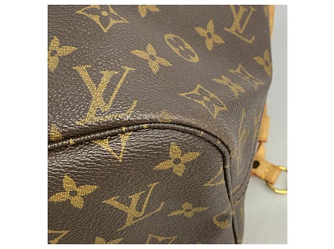 Borsa Tote Louis Vuitton Monogram Neverfull MM Marrone - vista 9
