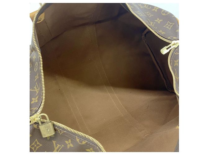 Louis Vuitton Boston Monogram Keepall Bandoulière 50 Marrone - vista 4