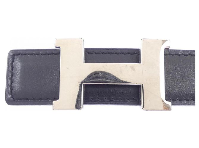 Hermès Cinturón Hermes Mini Constance 24mm Castaño Negro - vista 2