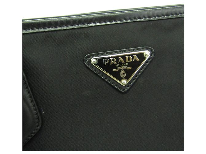 Borsa Tote da donna Prada Tessuto + Vitel BR3411 Nero - vista 10