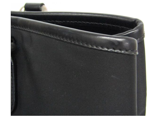 Borsa Tote da donna Prada Tessuto + Vitel BR3411 Nero - vista 11