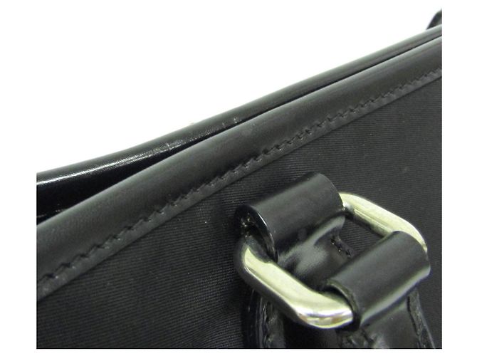 Borsa Tote da donna Prada Tessuto + Vitel BR3411 Nero - vista 12