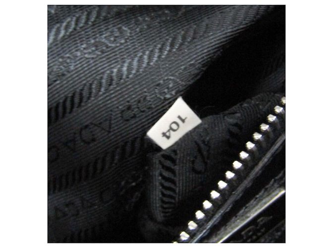 Borsa Tote da donna Prada Tessuto + Vitel BR3411 Nero - vista 16