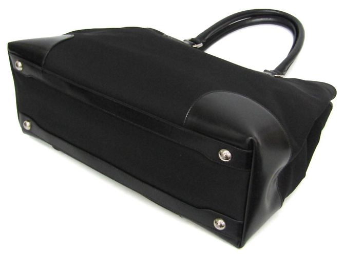 Borsa Tote da donna Prada Tessuto + Vitel BR3411 Nero - vista 3
