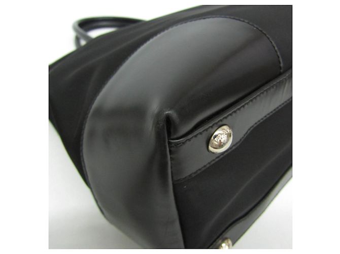 Borsa Tote da donna Prada Tessuto + Vitel BR3411 Nero - vista 6