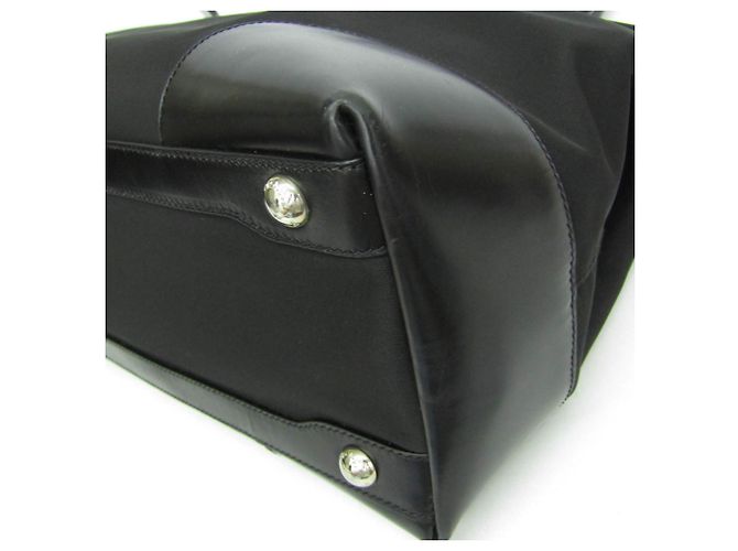 Borsa Tote da donna Prada Tessuto + Vitel BR3411 Nero - vista 7