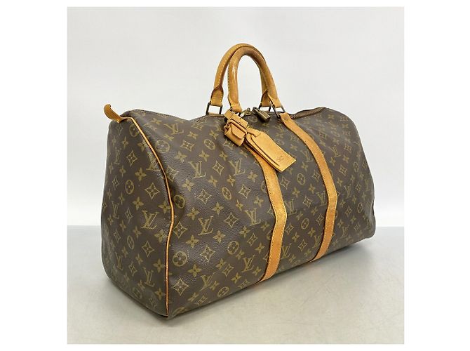 Louis Vuitton Boston Monogram Keepall 50 Marrone - vista 2