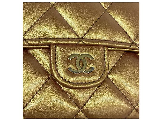 Chanel Lange Geldbörse Metallic-Orange - Ansicht 7