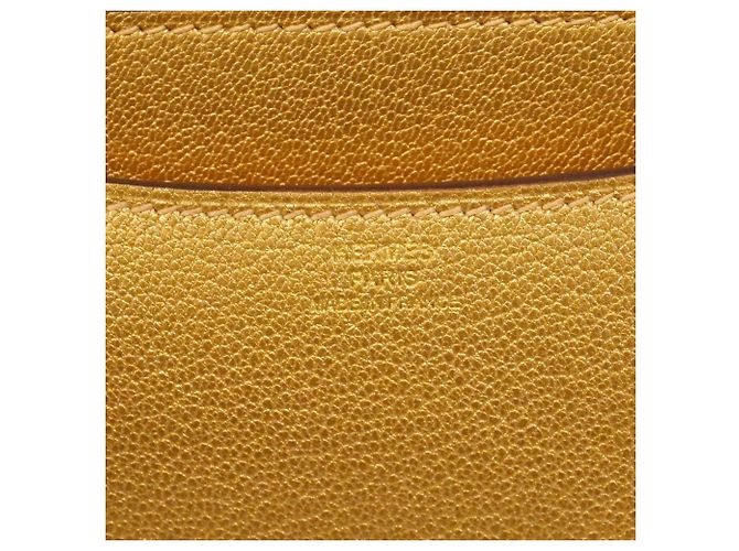 Hermès Borsa a tracolla Hermes Constance Mini Chevre Mysore D'oro - vista 4