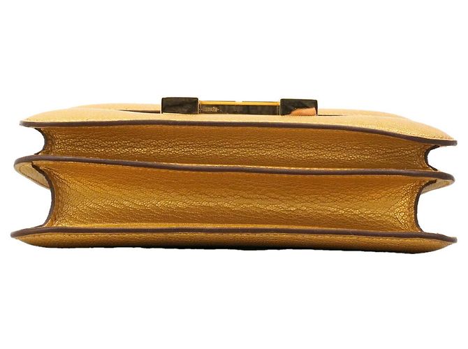Hermès Borsa a tracolla Hermes Constance Mini Chevre Mysore D'oro - vista 5