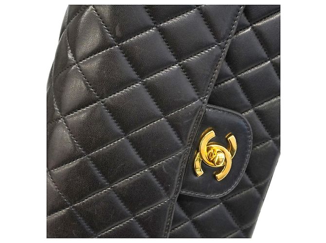 Borsa Chanel in pelle d'agnello matelassé nera Nero - vista 10