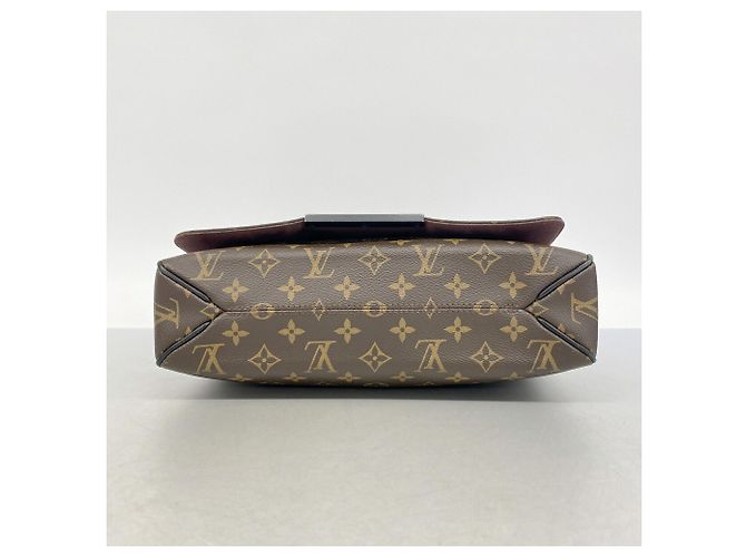 Borsa a tracolla Louis Vuitton Monogram Macassar District MM Marrone - vista 3