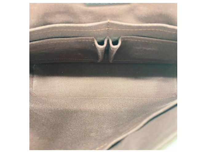 Borsa a tracolla Louis Vuitton Monogram Macassar District MM Marrone - vista 4