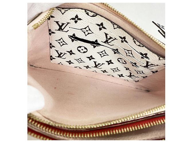 Borsa a tracolla Louis Vuitton Monogram Giant Pochette Double Zip Rosa Rosso - vista 11
